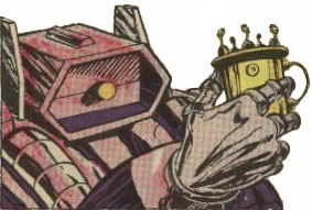 Shockwave plays with his electro-calcinator.