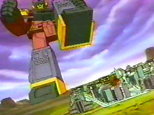 Giant Decepticon Warrior begins his attack.