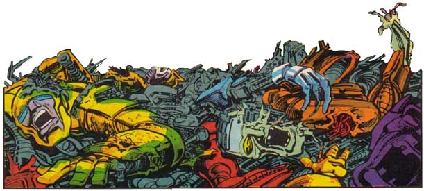 Image 170, 01: Dead, they're all dead! This kind of robot-gore is Reed's speciality.